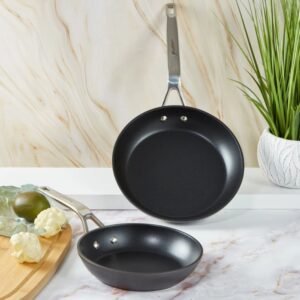 Elite Hard-Anodized Non-Stick Frying Pan Set – 8-inch and 10-inch Duo