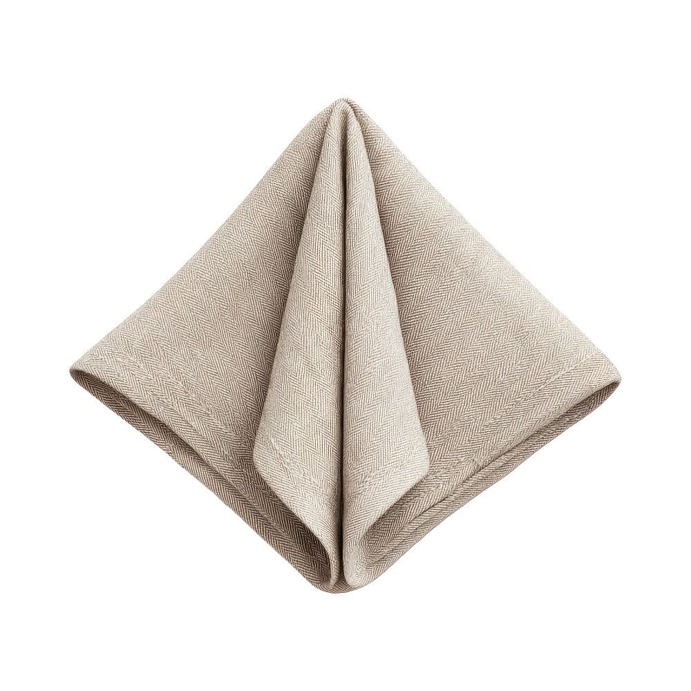 Marin Spring Pink Natural Knitted Linen Napkins Set of 8